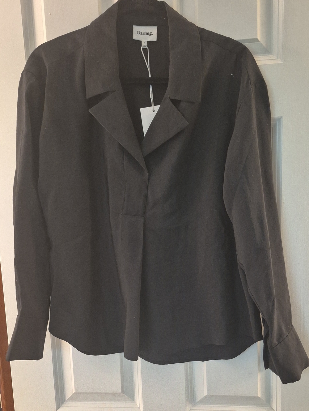 Darling  - Black Collared Easy Going  Shirt
